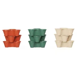 Set Of 3 Stacking Planter Tower - 3-Tier Space Saving Flower Pots - Indoor/Outdoor Vertical Herb And Vegetable Planter By Pure Garden (Hunter Green) -Sunnydaze Store GUEST 00d8f7a3 9f02 41ef 8fd2 2a0e8fb47dbc