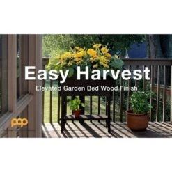 Polymer Outdoor Products 14.5" L X 32.25" W X 31.12" H Weather-Proof Elevated Garden Bed With Drainage Hole And Support Straps, Brown -Sunnydaze Store GUEST 01737ec6 2429 4aac ad89 e481fb9fbe18