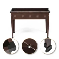 LuxenHome 39.57" W Brown Metal Rectangular Raised Garden Planter 17 LuxenHome 39.57" W Brown Metal Rectangular Raised Garden Planter -Sunnydaze Store GUEST 04efac49 e794 438b b818 08736382fe1d