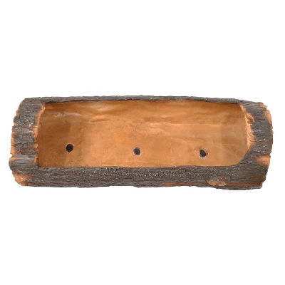 Sunnydaze Decor Sunnydaze Polyresin Decorative Outdoor Raised Rustic Log Planter For Garden, Patio, Deck, Yard, Porch And Balcony - 35" W - Brown 6 Sunnydaze Decor Sunnydaze Polyresin Decorative Outdoor Raised Rustic Log Planter For Garden, Patio, Deck, Yard, Porch And Balcony - 35" W - Brown - Image 4