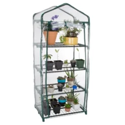 Nature Spring 4-Tier Outdoor Mini Greenhouse With Cover 8 Nature Spring 4-Tier Outdoor Mini Greenhouse With Cover -Sunnydaze Store GUEST 0953a95d 0c03 474c 962c c7e7e61790f1