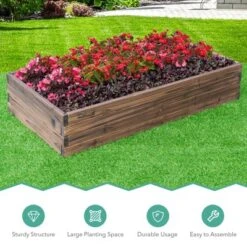 Costway Wooden Raised Garden Bed Kit - Elevated Planter Box For Growing Herbs Vegetable 13 Costway Wooden Raised Garden Bed Kit - Elevated Planter Box For Growing Herbs Vegetable -Sunnydaze Store GUEST 0a38e49d 624e 46bd ac0b 294f1bed5a33