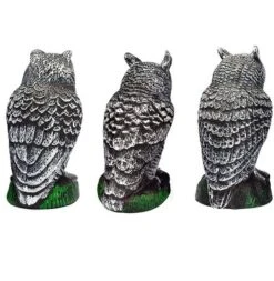 BIRD BLINDER Fake Owl Decoy And Bird Deterrent, Grey Set Of 3 4 BIRD BLINDER Fake Owl Decoy And Bird Deterrent, Grey Set Of 3 -Sunnydaze Store GUEST 0e3a35ec 7851 4de4 a680 ebf28293fd42