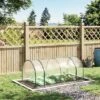 Outsunny Portable Tunneled Greenhouse With Zippered Doors, Water/UV Fighting PVC Cover -Sunnydaze Store GUEST 103eb741 dd32 4558 8fa0 fc92a1ddf9a2