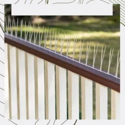 BIRD BLINDER 13" Plastic Bird Spikes - Polycarbonate Deterrent For Pigeons And Other Small Birds, White Set Of 15 -Sunnydaze Store GUEST 1174f271 0458 4ff2 b9ab 03fc0574486e