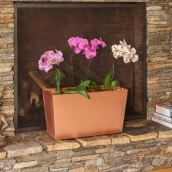 ACHLA Designs 22" Wide Rectangular Flower Box Galvanized Steel Copper Plated 7 ACHLA Designs 22" Wide Rectangular Flower Box Galvanized Steel Copper Plated -Sunnydaze Store GUEST 11b19096 3ba3 44ed a107 67877629c76f