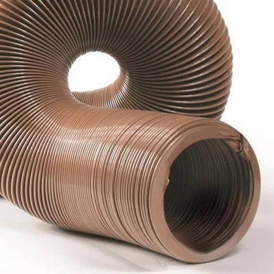 Camco 15' Heavy Duty RV Sewer Hose With High Tensile Strength 15 Mils HTS Vinyl And Steel Wire Core, Compressible To 26'', Brown 4 Camco 15' Heavy Duty RV Sewer Hose With High Tensile Strength 15 Mils HTS Vinyl And Steel Wire Core, Compressible To 26'', Brown - Image 2