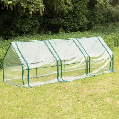 Gardenised Green Outdoor Waterproof Portable Plant Greenhouse With 2 Clear Zippered Windows 8 Gardenised Green Outdoor Waterproof Portable Plant Greenhouse With 2 Clear Zippered Windows - Image 6