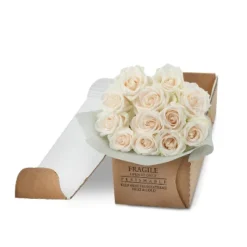 Dozen Fresh Cut White Roses With Vase -Sunnydaze Store GUEST 14a6951f d45b 4d24 acf0 fc6535b19974