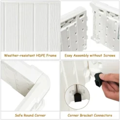 Costway 2 Pcs 48.5'' Raised Garden Bed Square Plant Box Planter Flower Vegetable White -Sunnydaze Store GUEST 1586d23f dd6f 4fe3 858e 7d0d8e54f29f