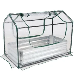 Sunnydaze Decor Sunnydaze Steel Raised Garden Bed With PVC Greenhouse Cover - Clear 17 Sunnydaze Decor Sunnydaze Steel Raised Garden Bed With PVC Greenhouse Cover - Clear -Sunnydaze Store GUEST 158d96de 7522 490f 920c 3e7850afa844