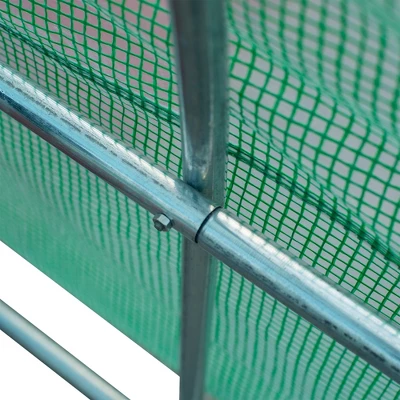 Outsunny 26' X 10' X 7' Outdoor Walk-In Tunnel Greenhouse With Roll-up Windows & Zippered Door, Steel Frame, & PE Cover 6 Outsunny 26' X 10' X 7' Outdoor Walk-In Tunnel Greenhouse With Roll-up Windows & Zippered Door, Steel Frame, & PE Cover - Image 4