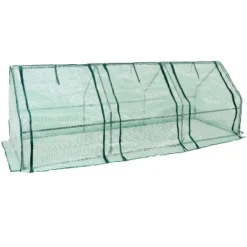 Sunnydaze Decor Sunnydaze Outdoor Portable Slanted Top Plant Shelter Mini Cloche Greenhouse With Zipper Doors - 36" - Green -Sunnydaze Store GUEST 1780a428 01cc 4720 b4f0 e79e59d81fa9