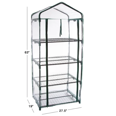 Nature Spring 4-Tier Outdoor Mini Greenhouse With Cover 3 Nature Spring 4-Tier Outdoor Mini Greenhouse With Cover