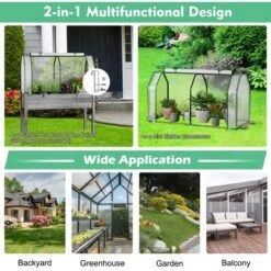Costway 47.5''x 21.5''x 24''Portable Mini Greenhouse With 2 Zipper Doors & Ground Stakes -Sunnydaze Store GUEST 1ba041ca 2e7a 4c5d 86fd 91f3a7e81589