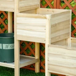 Outsunny 49'' X 18'' X 43'' 3-Tier Raised Garden Bed W/ Storage Shelf, Wood Raised Garden Boxes, Freestanding Wooden Plant Stand -Sunnydaze Store GUEST 1ca0770e cf99 4fa5 9ef9 d75390fddcf9