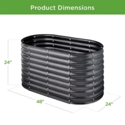 Best Choice Products 4x2x2ft Outdoor Raised Metal Oval Garden Bed, Planter Box For Vegetables, Flowers - Charcoal 13 Best Choice Products 4x2x2ft Outdoor Raised Metal Oval Garden Bed, Planter Box For Vegetables, Flowers - Charcoal -Sunnydaze Store GUEST 1d5a8b03 d455 42c3 8927 2138c8eee50d