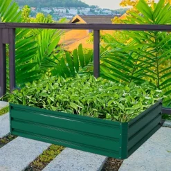 Costway 47"x35.5" Patio Raised Garden Bed Vegetable Flower Plant Dark Green New -Sunnydaze Store GUEST 1de320af 077a 4e46 8e27 ea8966834263