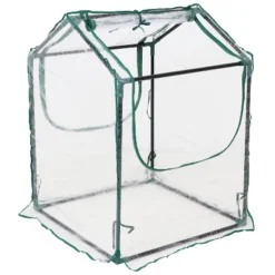 Sunnydaze Decor Sunnydaze Mini Greenhouse With 2 Zippered Side Doors - Clear -Sunnydaze Store GUEST 1fc8dbd4 3d04 4686 b6bd 35a66449e2f3
