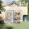 Outsunny Walk-in Greenhouse 4.7' X 4.7' X 6.4' Hot House With 3-Tier Shelving, Roll-Up Door For Outdoor, Garden -Sunnydaze Store GUEST 269c4393 0cd9 4f03 80aa a649ccde82aa