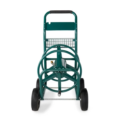 Liberty Garden Products LBG-872-2 4 Wheel Hose Reel Cart Holds Up To 350 Feet Of 5/8" Hose With Basket For Backyard, Garden, Or Home, Green 3 Liberty Garden Products LBG-872-2 4 Wheel Hose Reel Cart Holds Up To 350 Feet Of 5/8" Hose With Basket For Backyard, Garden, Or Home, Green