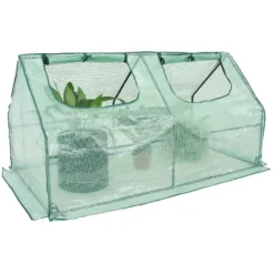Sunnydaze Decor Sunnydaze Outdoor Portable Plant Shelter Mini Greenhouse With Double Zipper Doors And Cover - Green -Sunnydaze Store GUEST 2befea86 8899 4d06 8dd6 fd41d9dd92b3