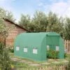 Outsunny 15' X 6' X 7' Walk-in Tunnel Greenhouse Garden Plant Growing House With Door And Ventilation Window, Green -Sunnydaze Store GUEST 2c0b0443 1453 41be aff7 f190e41a9d84