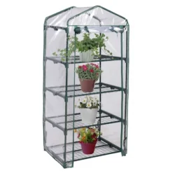Costway Portable Mini Walk In Outdoor 4 Shelves Greenhouse -Sunnydaze Store GUEST 2c689b29 eef3 451a a0e8 a93d1ed514b0