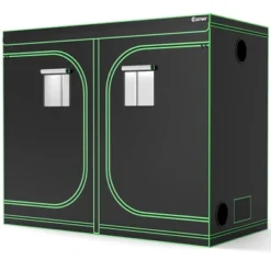 Costway 4x8 Grow Tent, 96''x48''x80'' High Reflective Mylar W/Observation Window GrayBlack -Sunnydaze Store GUEST 2fd854ce 90d1 4e9b b450 4cda76dfa04f
