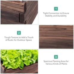 Costway Wooden Raised Garden Bed Kit - Elevated Planter Box For Growing Herbs Vegetable 17 Costway Wooden Raised Garden Bed Kit - Elevated Planter Box For Growing Herbs Vegetable -Sunnydaze Store GUEST 31c41533 57a1 4a63 b851 6ba721119494