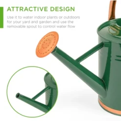 Best Choice Products 1-Gallon Galvanized Steel Watering Can For Gardening W/ O-Ring, Top Handle, Copper Accents 12 Best Choice Products 1-Gallon Galvanized Steel Watering Can For Gardening W/ O-Ring, Top Handle, Copper Accents -Sunnydaze Store GUEST 3276b812 9637 44ba 9318 4afccfbf03f4
