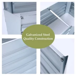 LuxenHome L-Shaped Galvanized Metal Raised Garden Bed 22 LuxenHome L-Shaped Galvanized Metal Raised Garden Bed -Sunnydaze Store GUEST 3476bdce 9833 4d45 ab11 c3eac3de48cc