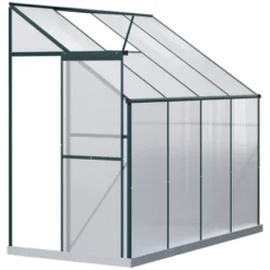 Outsunny Walk-In Garden Greenhouse Aluminum Polycarbonate With Roof Vent For Plants Herbs Vegetables -Sunnydaze Store GUEST 348b6de8 e6e7 4254 b85b 7dadca81d629