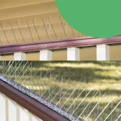 BIRD BLINDER 4" Steel Bird Spikes For Pigeons And Other Small Birds, Silver Set Of 15 -Sunnydaze Store GUEST 3531d267 f862 4b0d a129 f83cbdbfd440