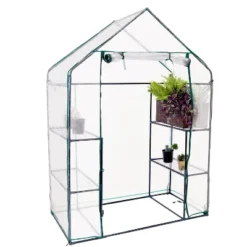 Sunnydaze Decor Sunnydaze Outdoor Portable Tiered Growing Rack Deluxe Walk-In Greenhouse With Roll-Up Door - 4 Shelves - Clear - 54" X 28" X 77" 18 Sunnydaze Decor Sunnydaze Outdoor Portable Tiered Growing Rack Deluxe Walk-In Greenhouse With Roll-Up Door - 4 Shelves - Clear - 54" X 28" X 77" -Sunnydaze Store GUEST 382dca0a 0101 4c9b b048 b02273d889de