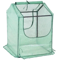 Sunnydaze Decor Sunnydaze Mini Greenhouse With 2 Zippered Side Doors - Green -Sunnydaze Store GUEST 3bd67667 91a3 4f5a b9f5 2b53999c91c3
