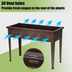 LuxenHome 39.57" W Brown Metal Rectangular Raised Garden Planter 19 LuxenHome 39.57" W Brown Metal Rectangular Raised Garden Planter -Sunnydaze Store GUEST 3fd62da3 95d1 4542 9262 da360f703d9e