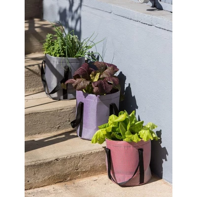 Gardener's Supply Company Reinforced Grow Bag With Handles, 9" X 9" For Portable Vegetable Planting & Growing - Black - Black 3 Gardener's Supply Company Reinforced Grow Bag With Handles, 9" X 9" For Portable Vegetable Planting & Growing - Black - Black