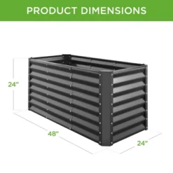 Best Choice Products 4x2x2ft Outdoor Metal Raised Garden Bed, Planter Box For Vegetables, Flowers, Herbs -Sunnydaze Store GUEST 43f1ae23 5437 4818 b2ec e1b916b7818e