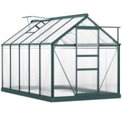 Outsunny Walk-in Plant Greenhouse For Backyard/Outdoor Use With Window And Door, Aluminum Frame, PC Board -Sunnydaze Store GUEST 4b0e0b76 6619 44a3 b01a 45ee8ccffe60