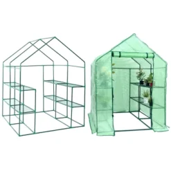 Costway Portable Mini Walk In Outdoor 2 Tier 8 Shelves Greenhouse -Sunnydaze Store GUEST 4c1ea817 67d0 494a a6f5 e4fa0fda044b