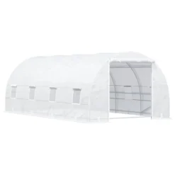 Outsunny 20' X 10' X 7' Walk-In Tunnel Greenhouse Garden Warm House Large Hot House Kit With 8 Roll-up Windows & Roll Up Door, Steel Frame 19 Outsunny 20' X 10' X 7' Walk-In Tunnel Greenhouse Garden Warm House Large Hot House Kit With 8 Roll-up Windows & Roll Up Door, Steel Frame -Sunnydaze Store GUEST 4e112fa0 ece7 412d 9452 e4590a99ddd4