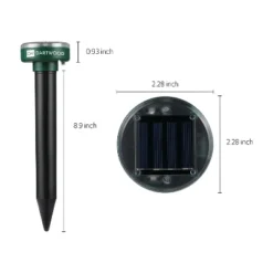 Dartwood Outdoor Solar Ultrasonic Pest And Mole Repellent For Groundhogs, Rats, Mice, Snakes In Your Gardens, Lawns And Yards (2 Pack) -Sunnydaze Store GUEST 4f2cb030 7561 49dc a1e3 130ac2a37113