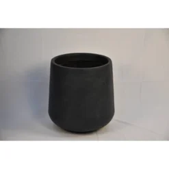 17.3" Tall Lightweight Concrete Modern Outdoor/Indoor Planter Charcoal - Rosemead Home & Garden, Inc.