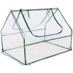 Sunnydaze Decor Sunnydaze Mini Greenhouse With 2 Zippered Side Doors - Clear -Sunnydaze Store GUEST 4fab0722 99c9 4cbb bf0b d0aa0b10db34