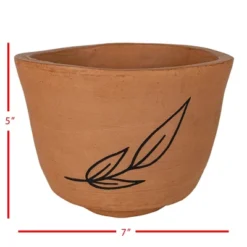 Leaf Accent Terracotta Planter - Foreside Home & Garden 9 Leaf Accent Terracotta Planter - Foreside Home & Garden -Sunnydaze Store GUEST 4fce93b4 66ce 4642 a883 8c5448b5882e