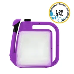 CENTURION 1.5 Gallon Folding Spout Transparent Watering Can Storage Container With Rotate Nozzle Sprayer For Outdoor Gardening, Lavender -Sunnydaze Store GUEST 522987db a901 40d8 a56e 70df687ddadd