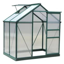 Outsunny Walk-in Plant Greenhouse For Backyard/Outdoor Use With Window And Door, Aluminum Frame, PC Board -Sunnydaze Store GUEST 53f4d550 0753 4028 9b25 3f19d6ccc1b1