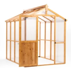 Aoodor 80.7” (L) X 93.3”(W) X 97.6”(H) Outdoor Walk-in Greenhouse With Roof Vent And Fir Frame For Backyard Garden -Sunnydaze Store GUEST 5518c272 78a1 4f72 a678 685875cb42c3