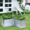 LuxenHome L-Shaped Galvanized Metal Raised Garden Bed -Sunnydaze Store GUEST 5647e200 2809 4075 b4c9 063beaac5241
